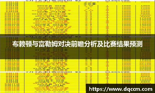 布赖顿与富勒姆对决前瞻分析及比赛结果预测